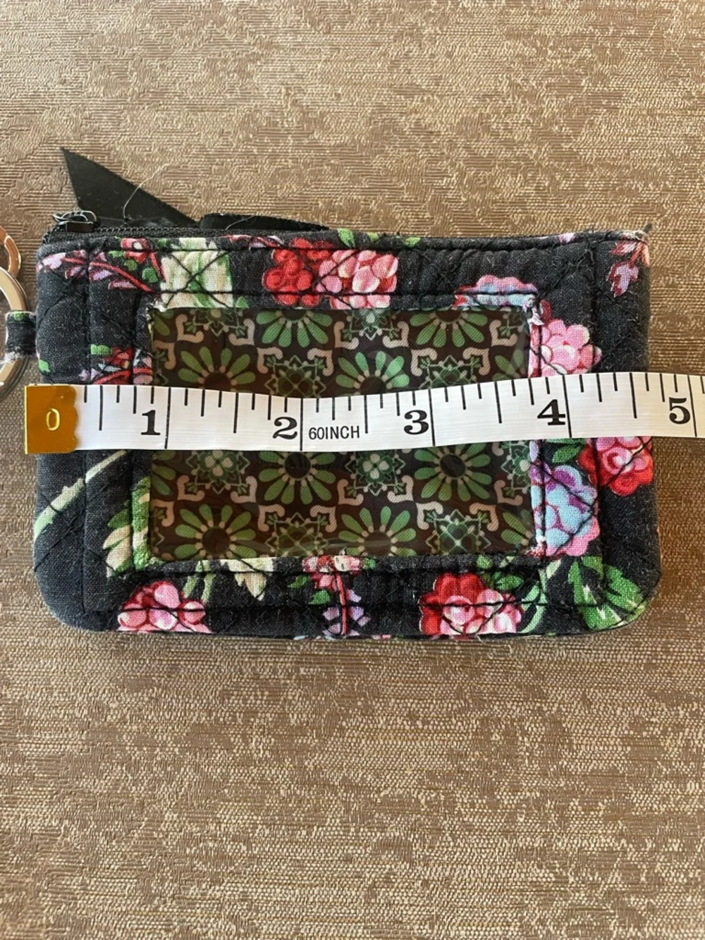 Vera Bradley Zip ID Case Lanyard Winter Berry Floral Cottagecore Coastal Granny - Picture 8 of 9